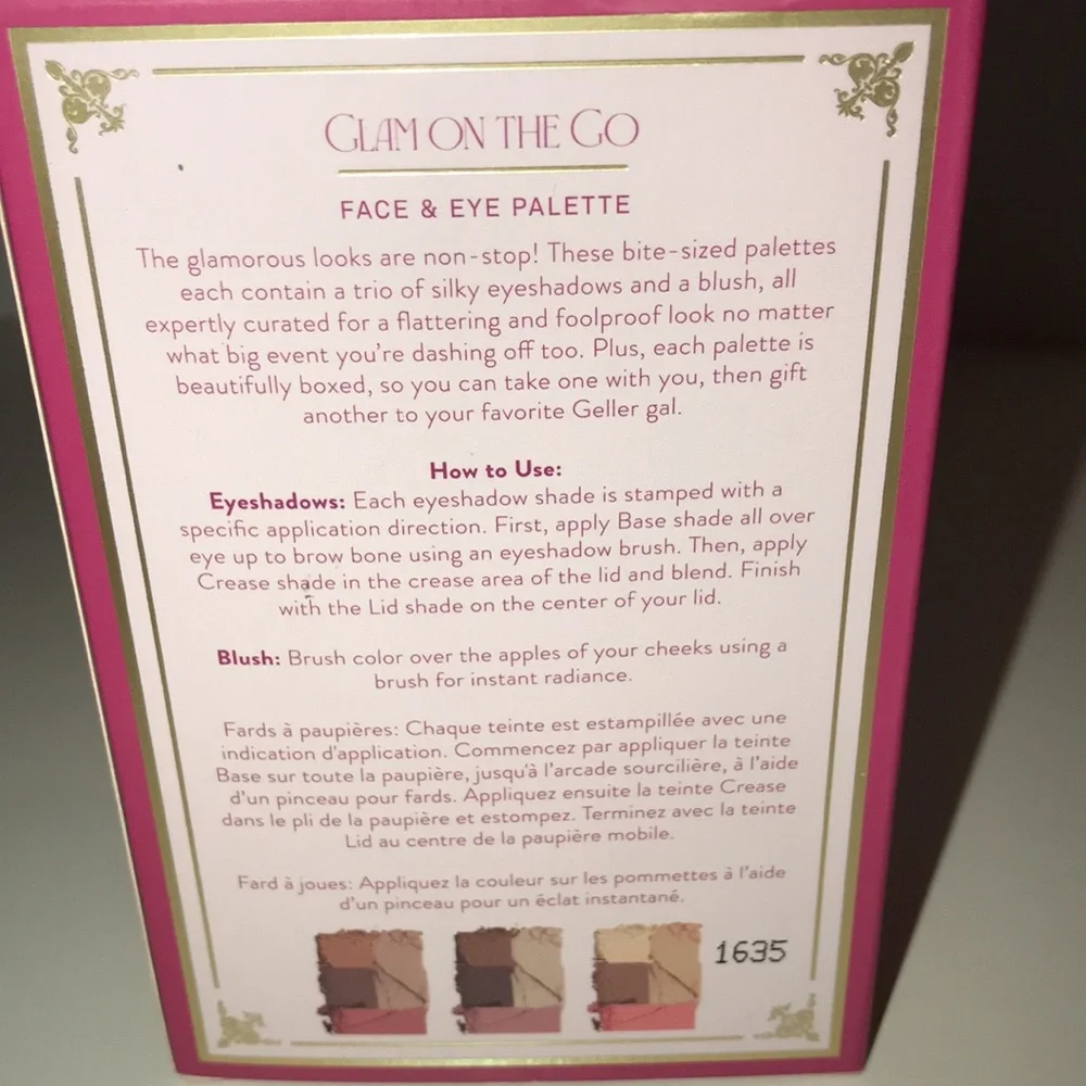 Laura Geller Glam On The Go 3 Face and Eye Palettes NEW